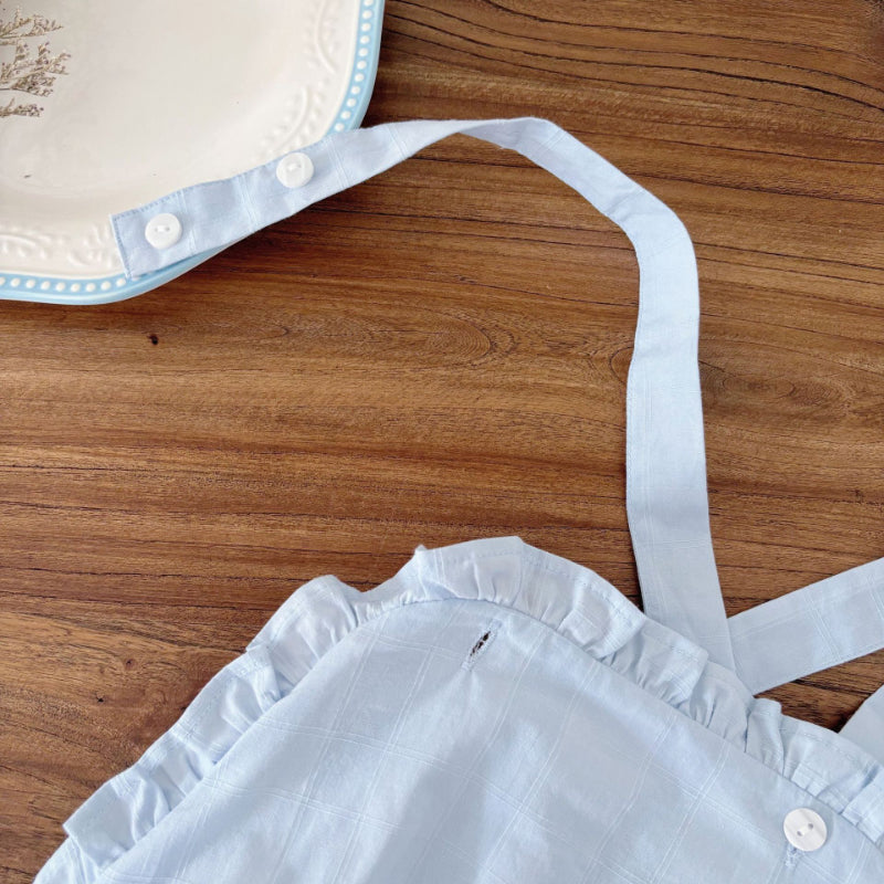 【BABY】夏新作 サロペットロンパース&いちご刺繍ブラウスSK082609