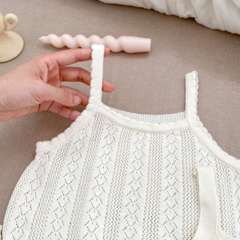 【BABY】夏新作 刺繍、無地ニットベスト、スカートSK071922