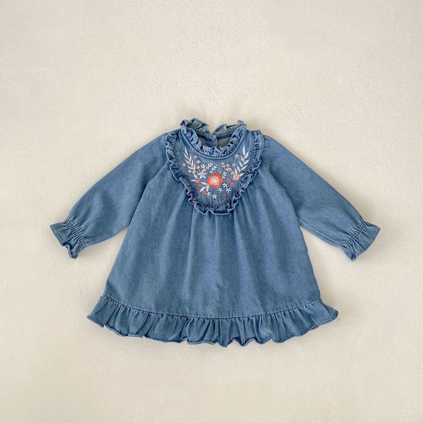 【BABY】デニム刺繡ワンピースSK031806