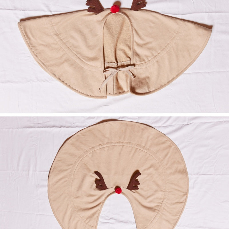 【BABY】クリスマスボーダーカバーオール、トナカイポンチョSK102817