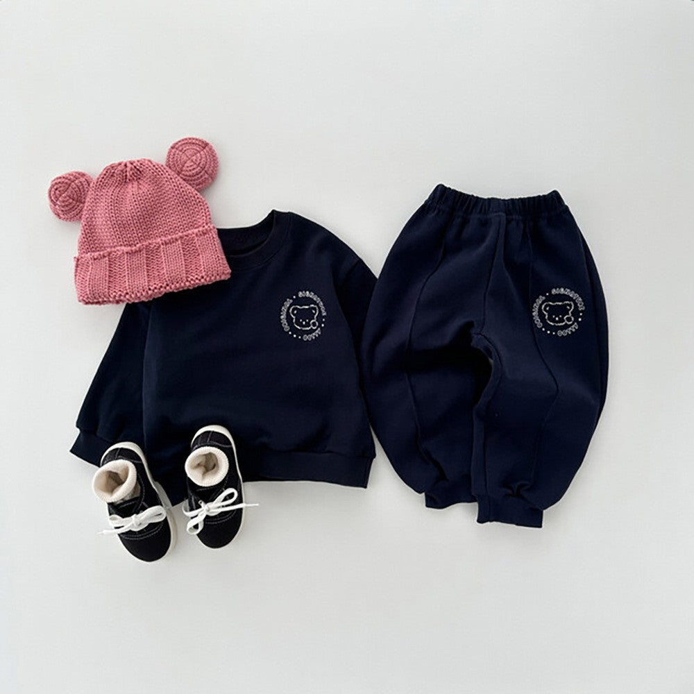【BABY&KID】カートゥーンクマ可愛いセットアップSK023104