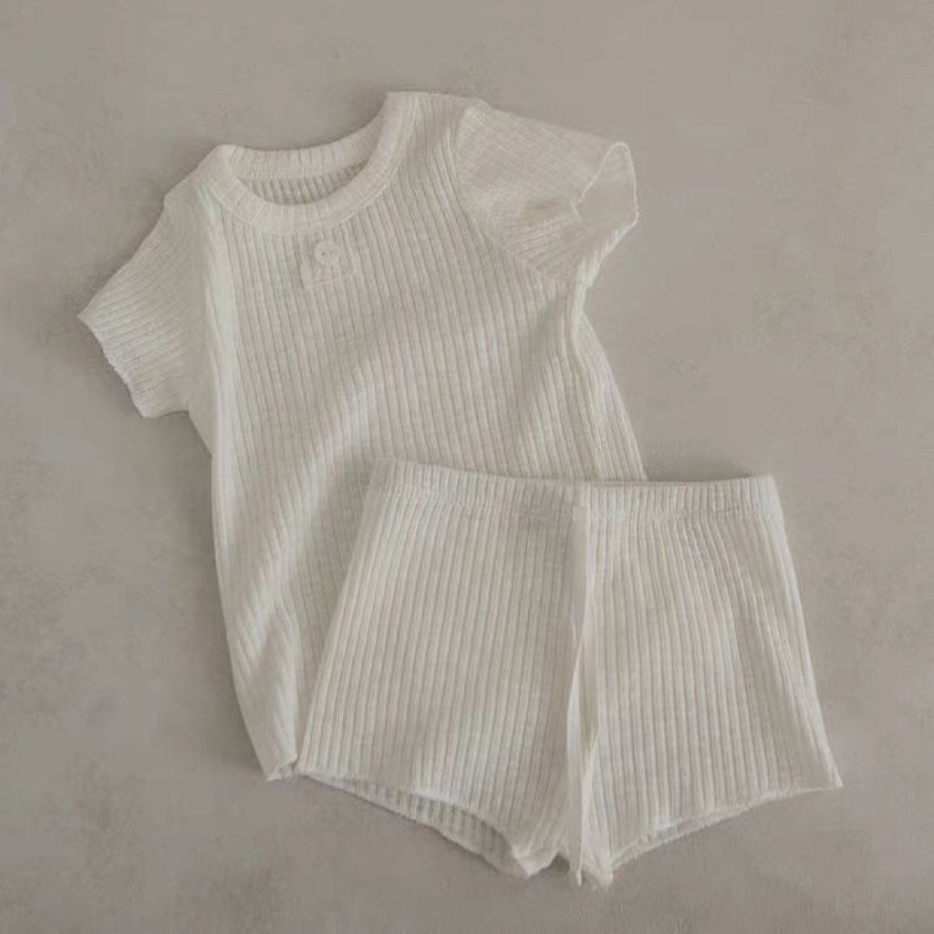 【BABY】夏新作 コットン半袖セットアップSK091009