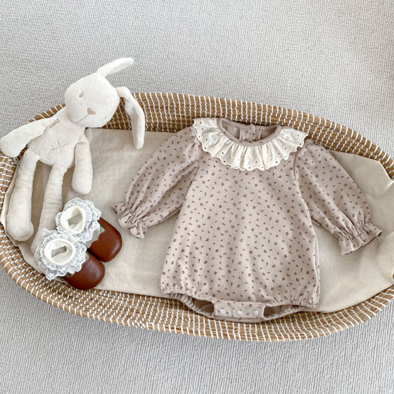 【BABY】総柄小花柄レースロンパースワンピースSKO70721