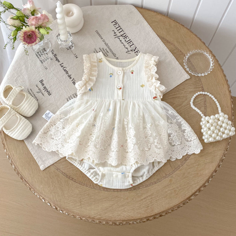 【BABY】夏新作 レースチュールロンパースワンピースSK091910
