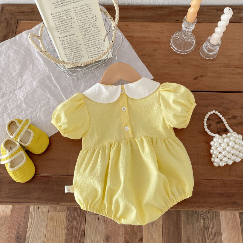 【BABY】夏新作 うさぎ刺繍ロンパースSK070108