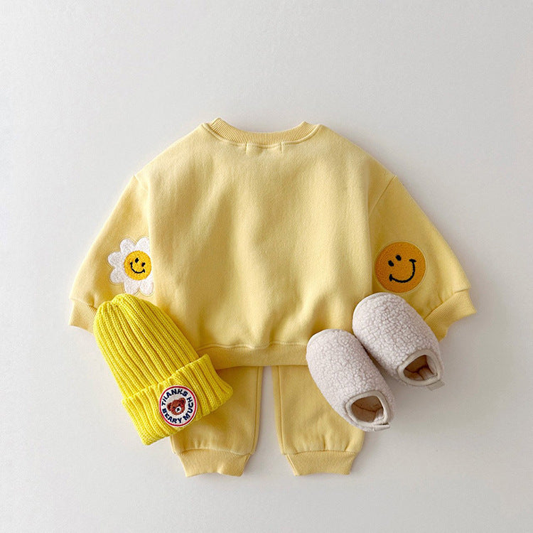 【BABY&KID】可愛い笑顔花柄セットアップSK030301