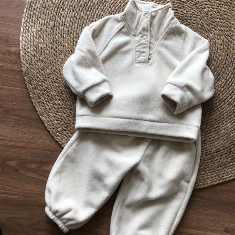 【BABY&KID】冬新作 裏起毛ハイネックセットアップSK102026