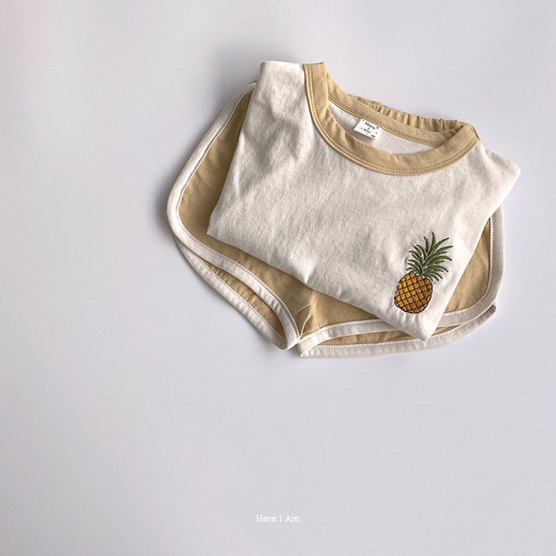 【BABY】夏新作 カートゥーン刺繍セットアップSK082704