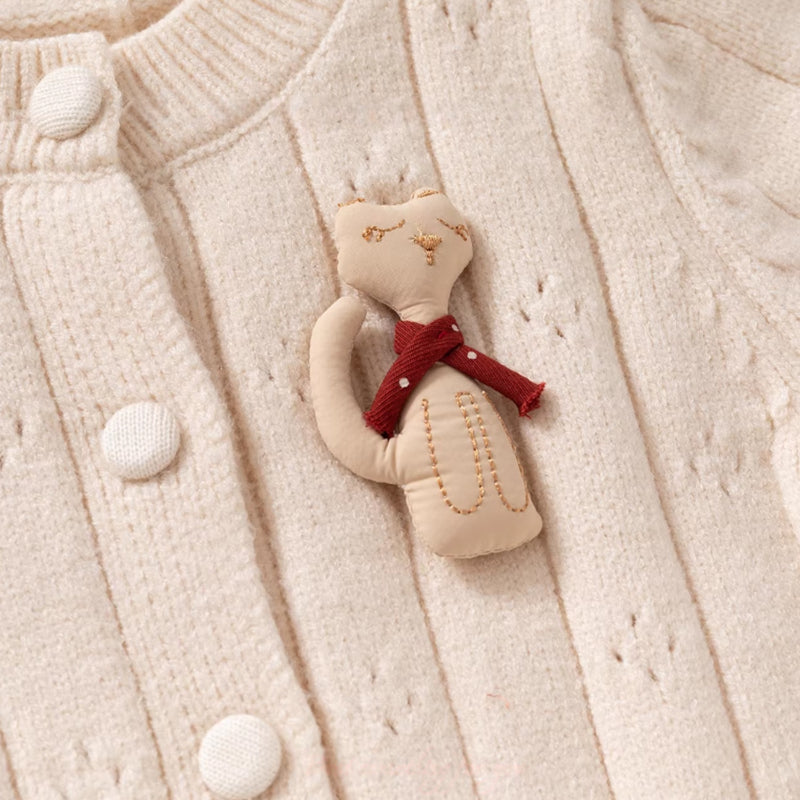【BABY&KID】無地ニットカーディガン&ドットワンピースSK102428