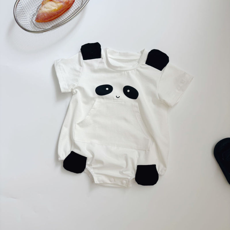 【BABY】夏新作 パンダデザインカートンロンパースSK071904