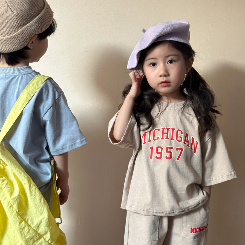 【BABY&KID】夏新作 MICHIGANカジュアルセットアップ SK063001