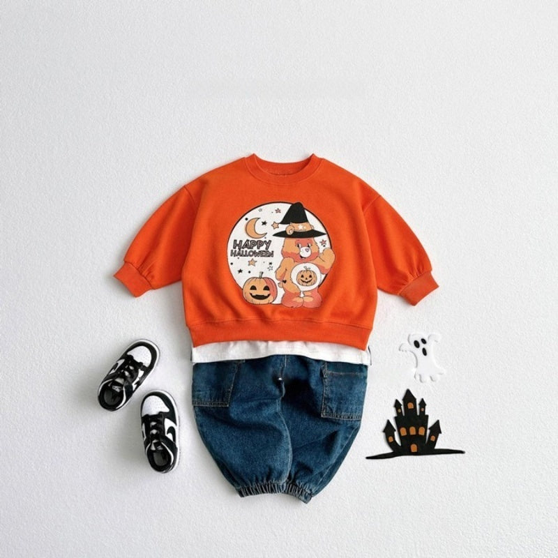 【BABY&KID】ハロウィンパンプキンベアカジュアルスウェットSK102023