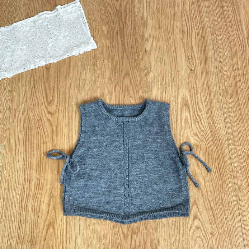 【BABY-予約限定】ニットベスト&フリル襟ロンT&ふんわりチュールパンツ3点セットSK102232