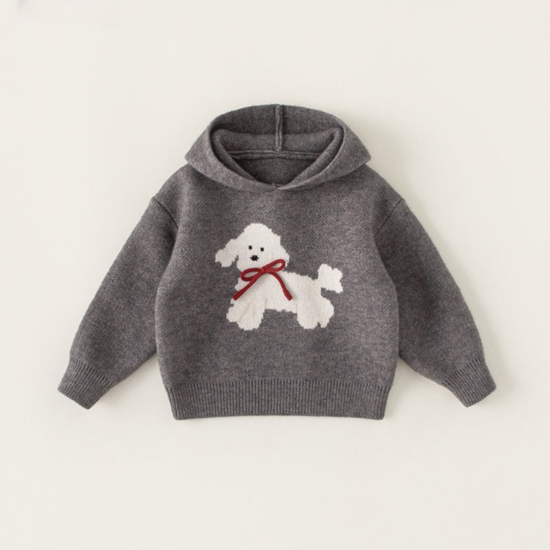 【BABY&KID】かわいい犬フード付きニットセーターSK101923