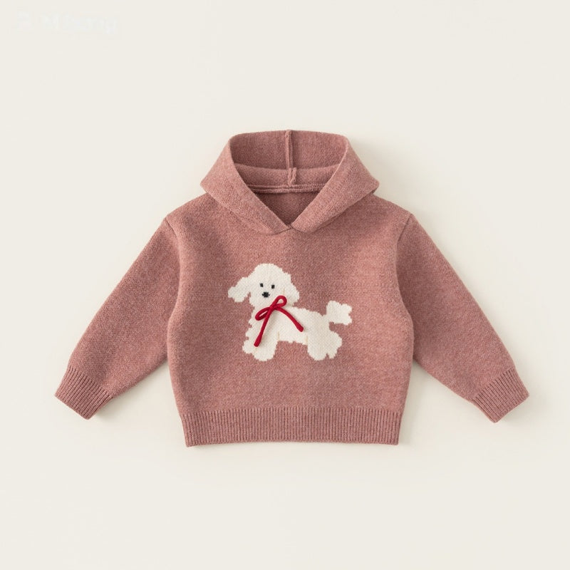 【BABY&KID】かわいい犬フード付きニットセーターSK101923