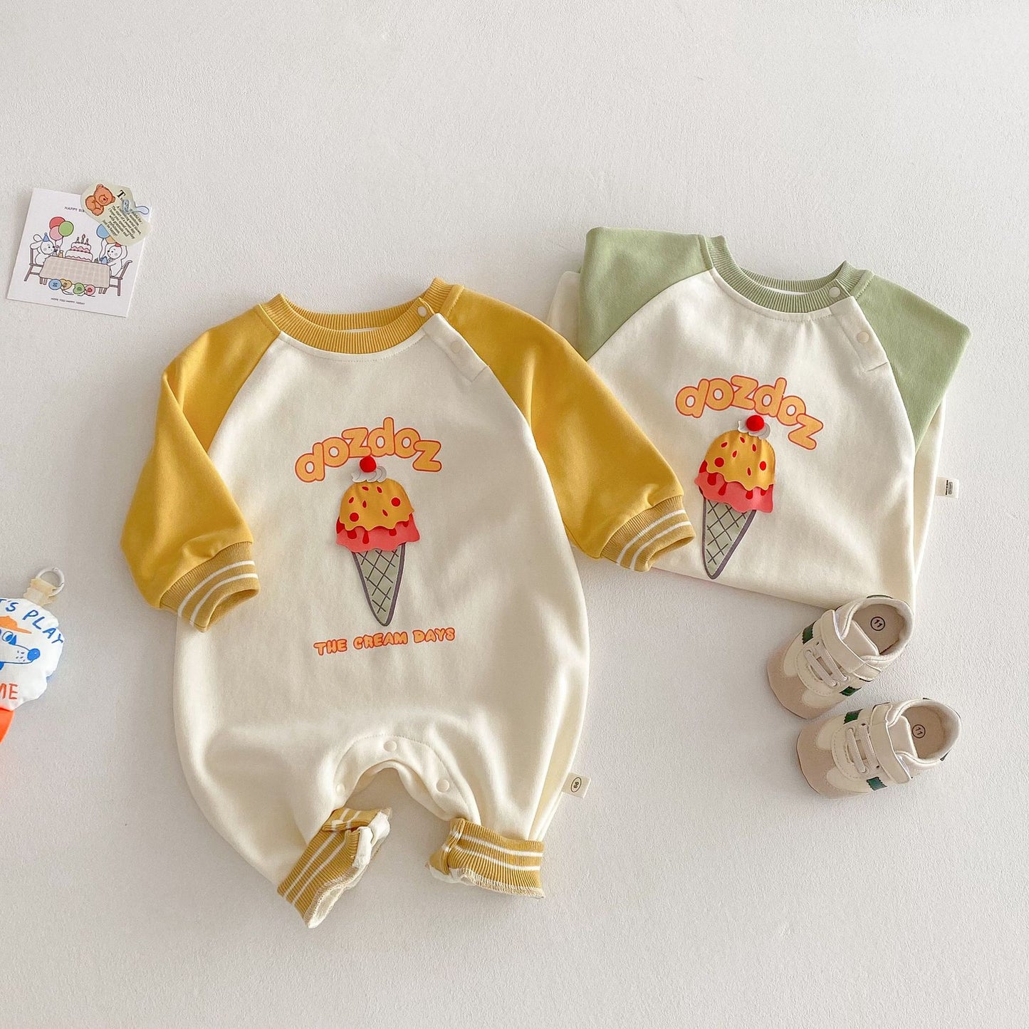 【BABY】dozdozカラーバリロンパースSK062401