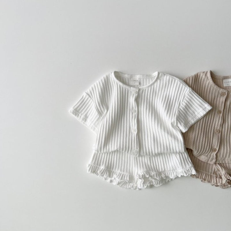 【BABY&KID】夏新作 半袖カーディガンセットアップSK091209