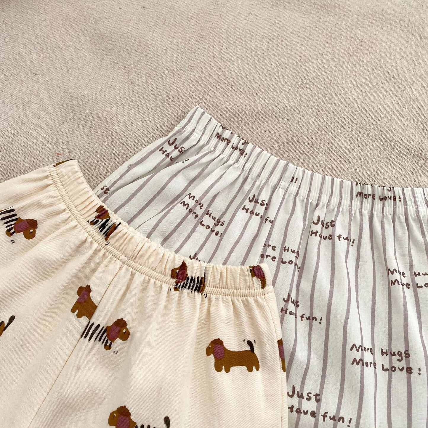 【BABY&KID】夏新作 ストライプ、ペット柄セットアップSK061804
