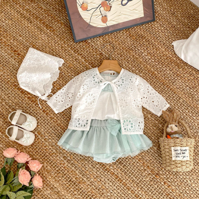 【BABY&KID】夏新作 クルーネックトップス&スカートパンツSK072315