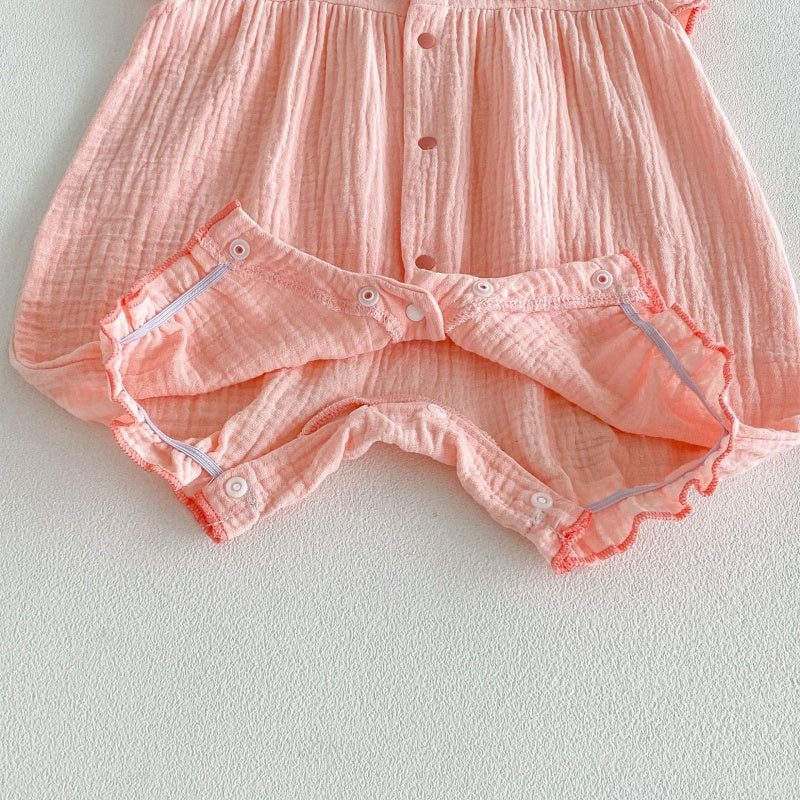 【BABY】夏新作さくらんぼ刺繍カバーオールSK106411
