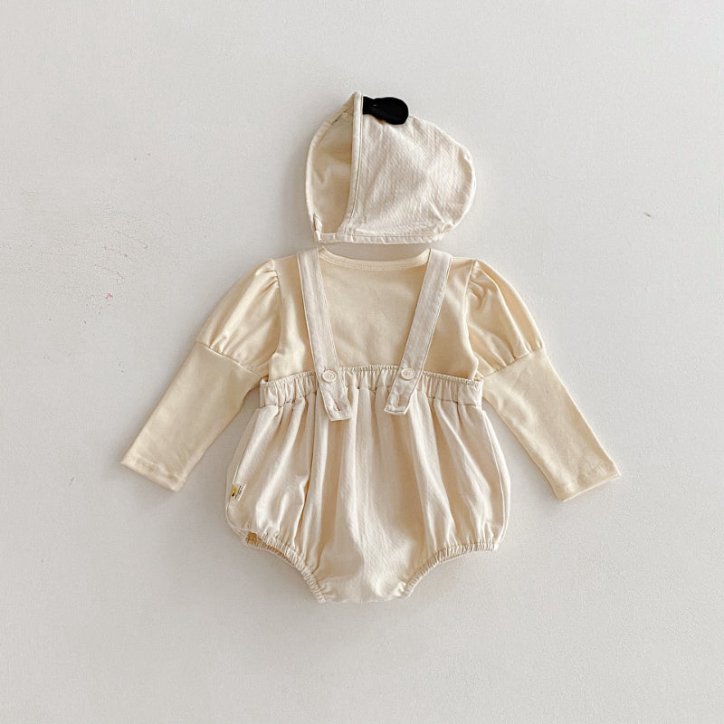 【BABY】くまロンパース、パフスリーブトップスSK092534