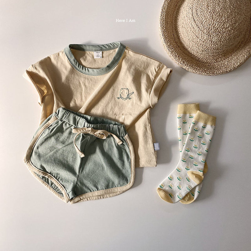 【BABY】夏新作 カートゥーン刺繍セットアップSK082704