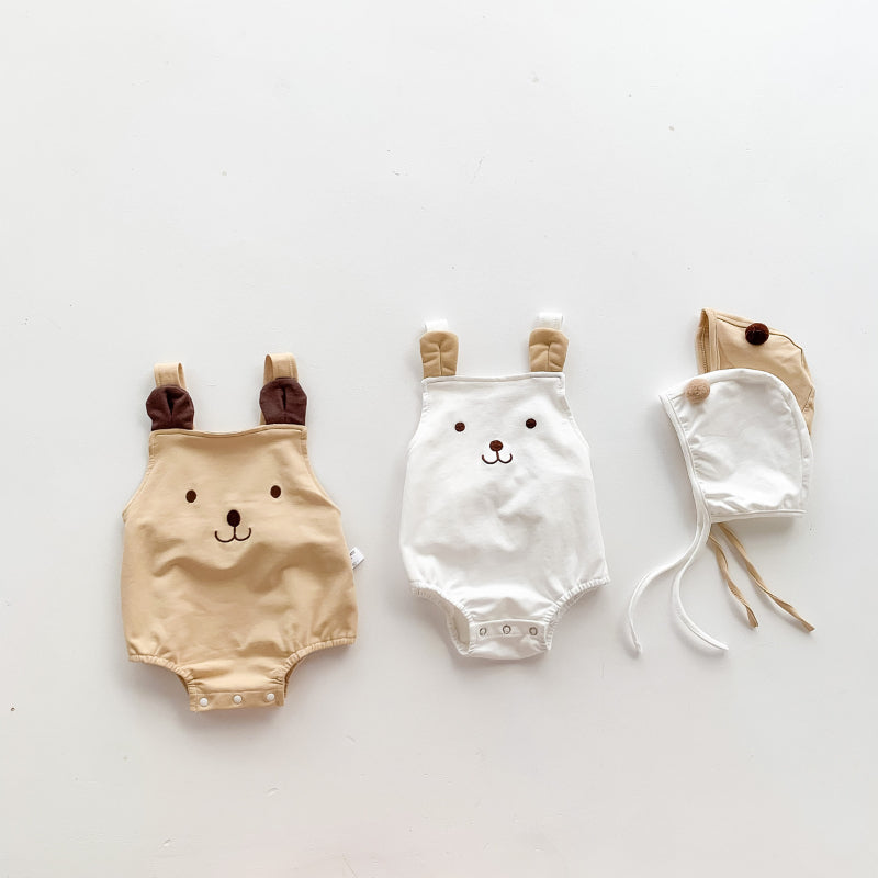 【BABY】夏新作 かわいいクマのロンパース&帽子SK081710