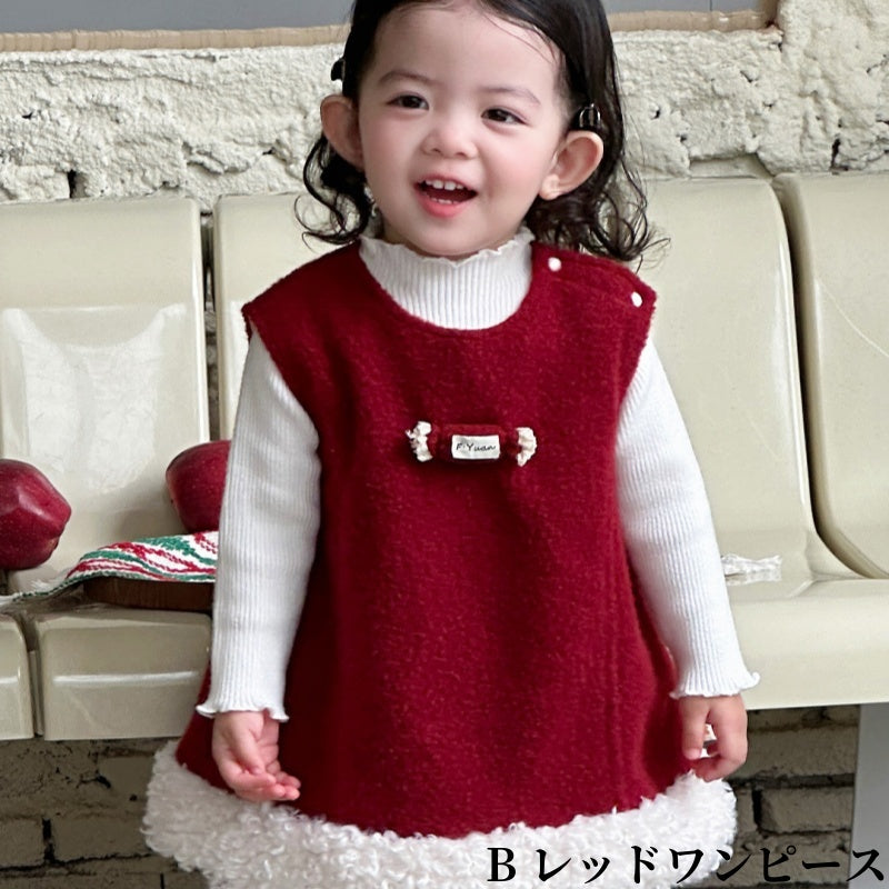 【BABY】冬新作 プリンセス風ケープ、ノースリワンピSK102131