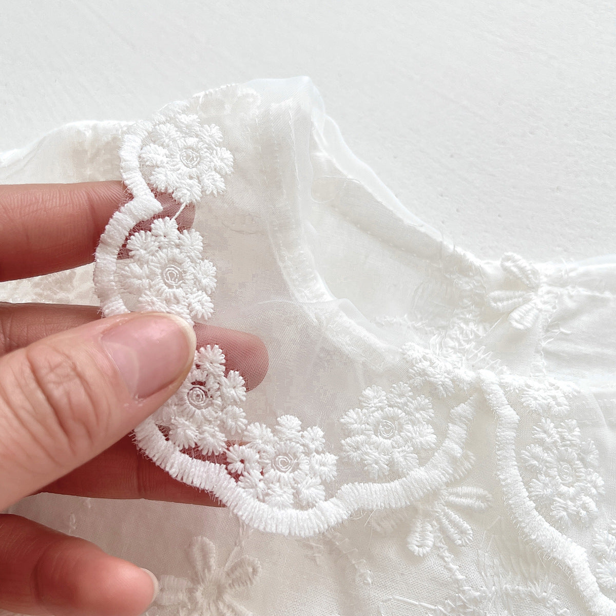 【BABY】夏新作 レース刺繍プリンセスロンパースドレス&帽子SK061820