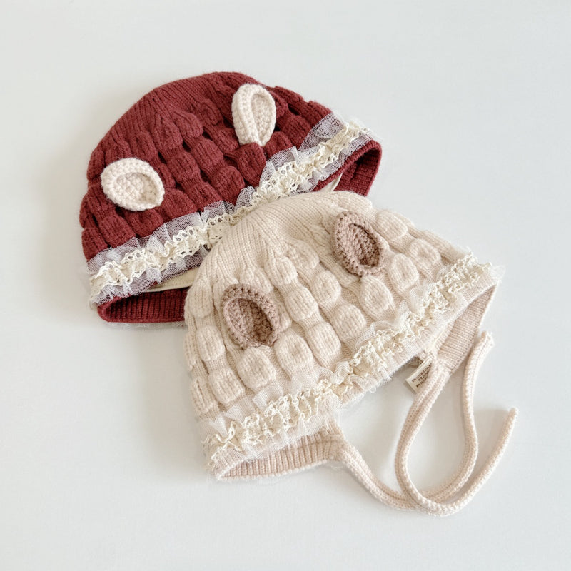 【HAT】レース花柄ベビーボンネットSK101617