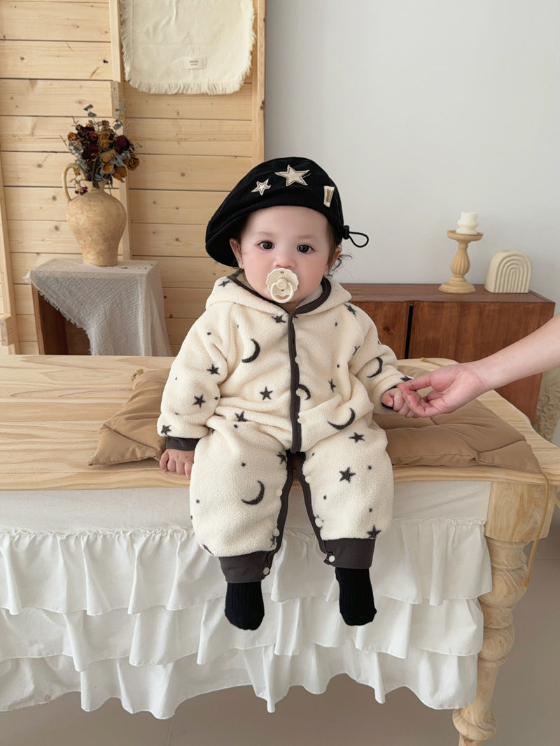 【BABY】冬新作星と月柄あったかカバーオールSK103218