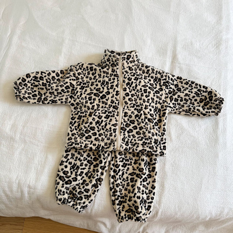 【BABY&KID】冬新作 レオパードフリースアウターSK102030