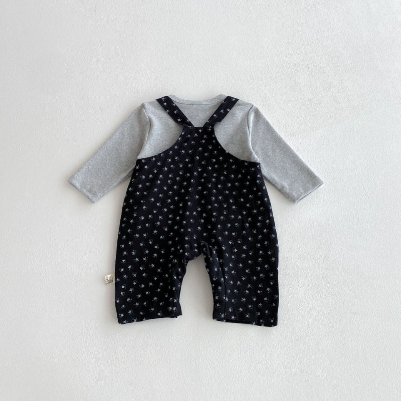 【BABY】花柄サロペット、トップスSK092530