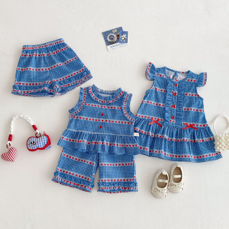 【BABY&KID】夏新作 おしゃれな桜柄シャツ、ワンピース、ショートパンツ、ズボンSK070513