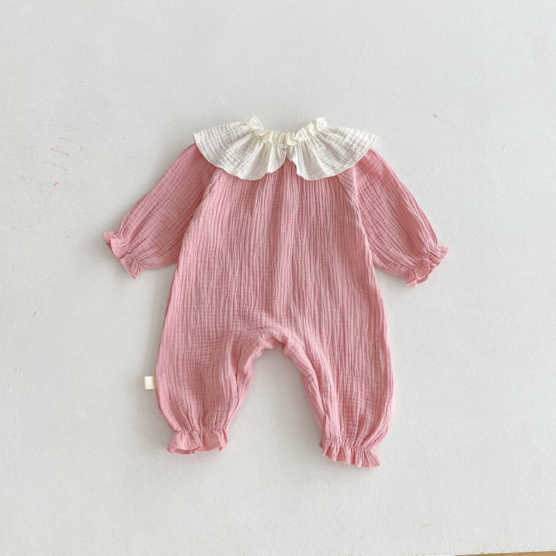 【BABY】長袖ガーゼカバーオールSK092305