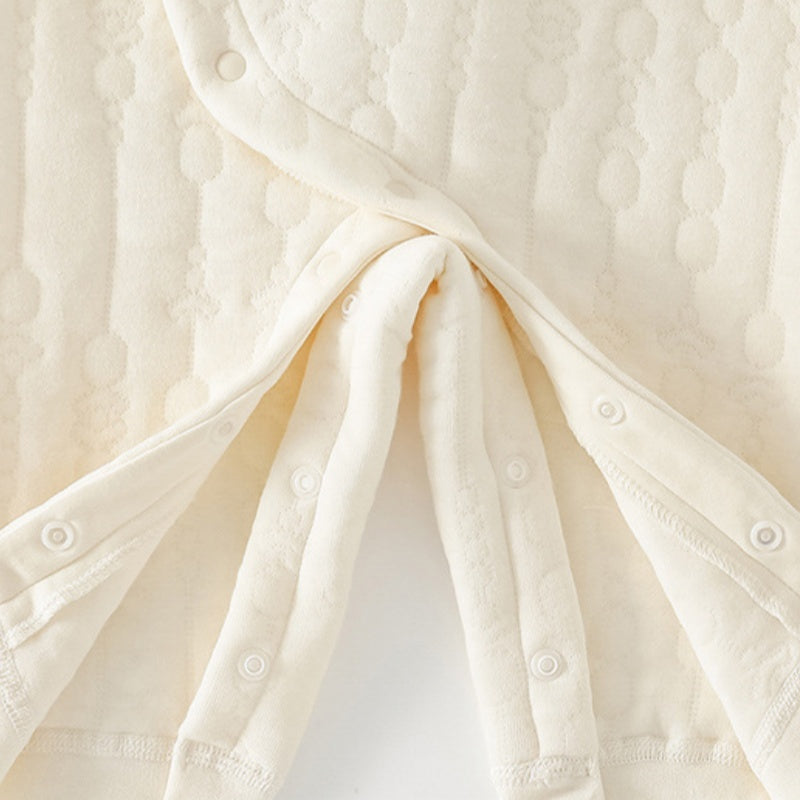 【BABY】冬新作北欧風くまワッペン裏起毛カバーオールSK102627