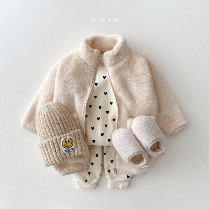 【BABY&KID】可愛いハートセットアップSK022403