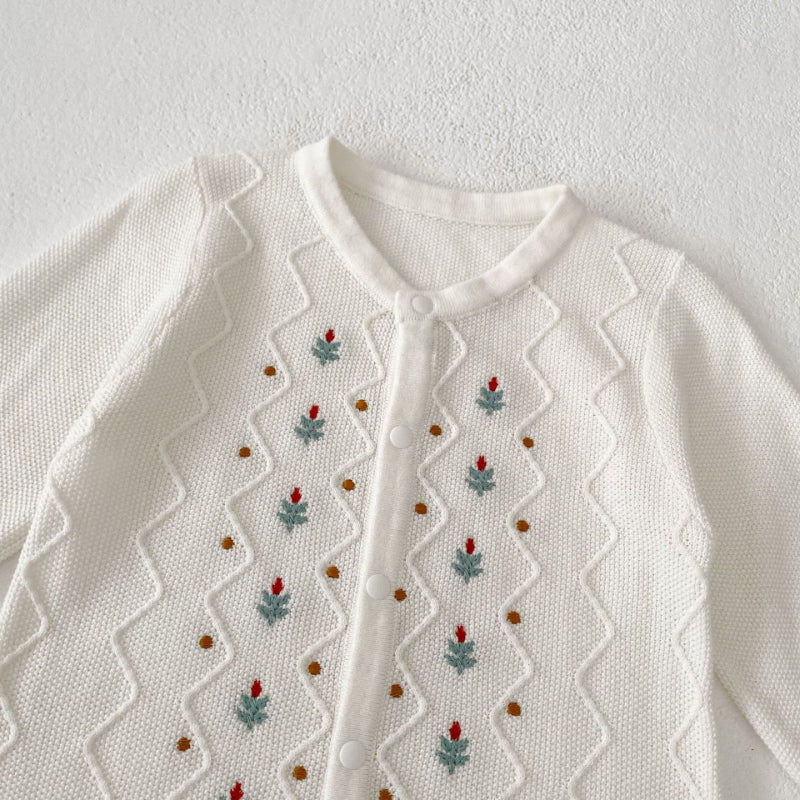 【BABY】刺繍ニットカバーオールSK100706