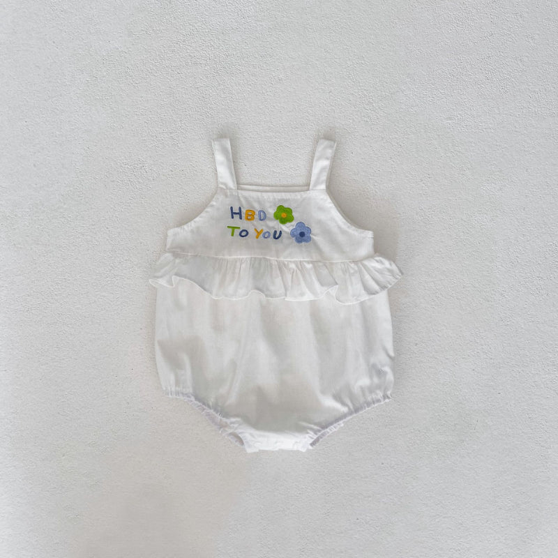 【BABY】夏新作 刺繍キャミロンパースSK090305