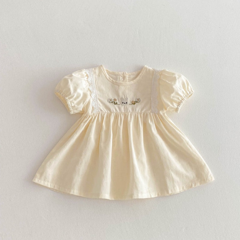 【BABY&KID】夏新作 フラワー、無地ワンピースSK080308