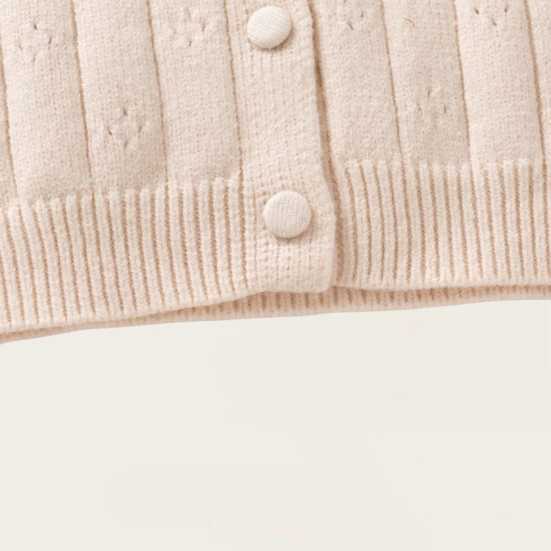 【BABY&KID】無地ニットカーディガン&ドットワンピースSK102428