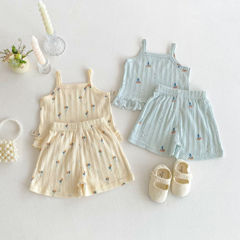 【BABY&KID】夏新作 風船柄キャミセットアップSK070209