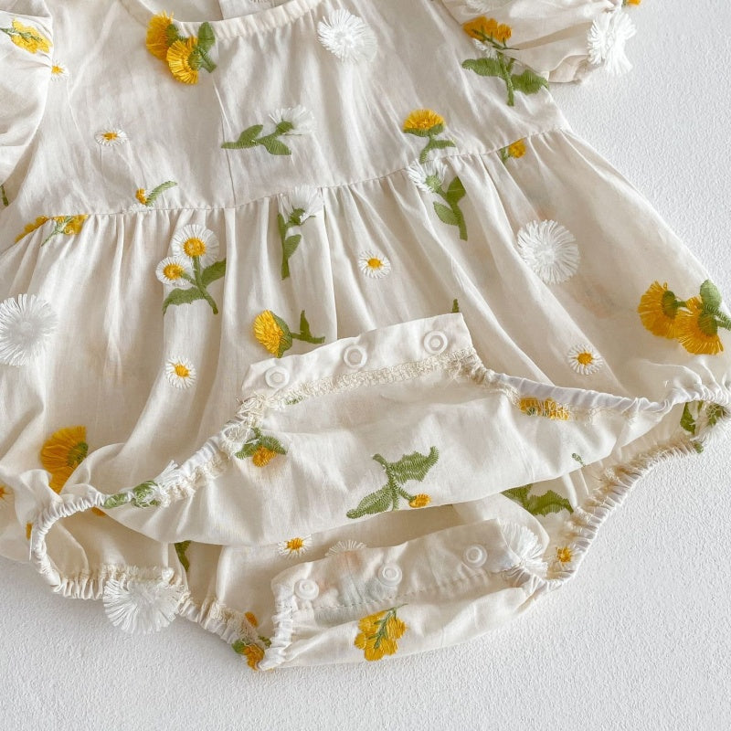 【BABY】夏新作 デイリー刺繍ロンパースSK061815