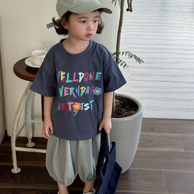 【BABY&KID】夏新作 レタード半袖TシャツSK080514