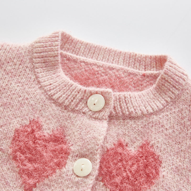 【BABY】ハートサロペットロンパース、カーディガンSK101534