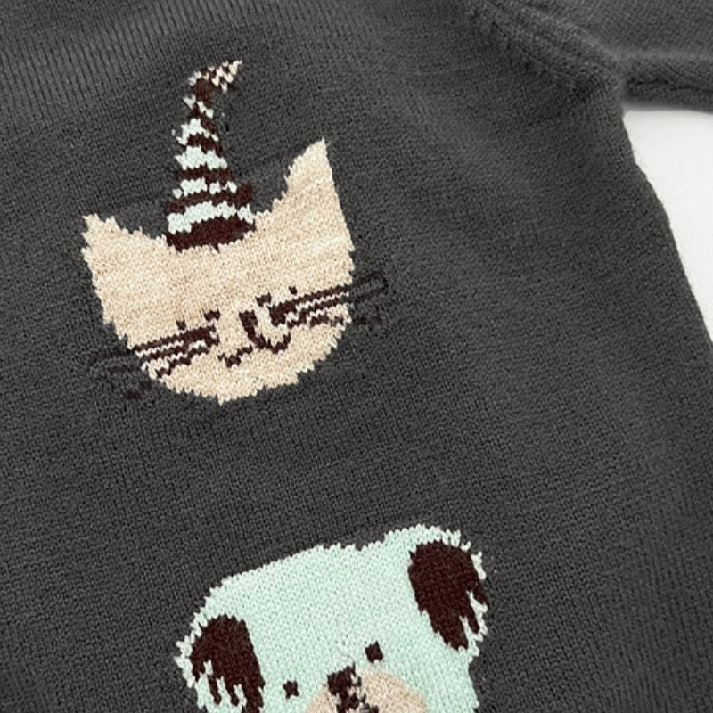 【BABY&KID】韓国風カートゥーンニットカーディガンSK101823