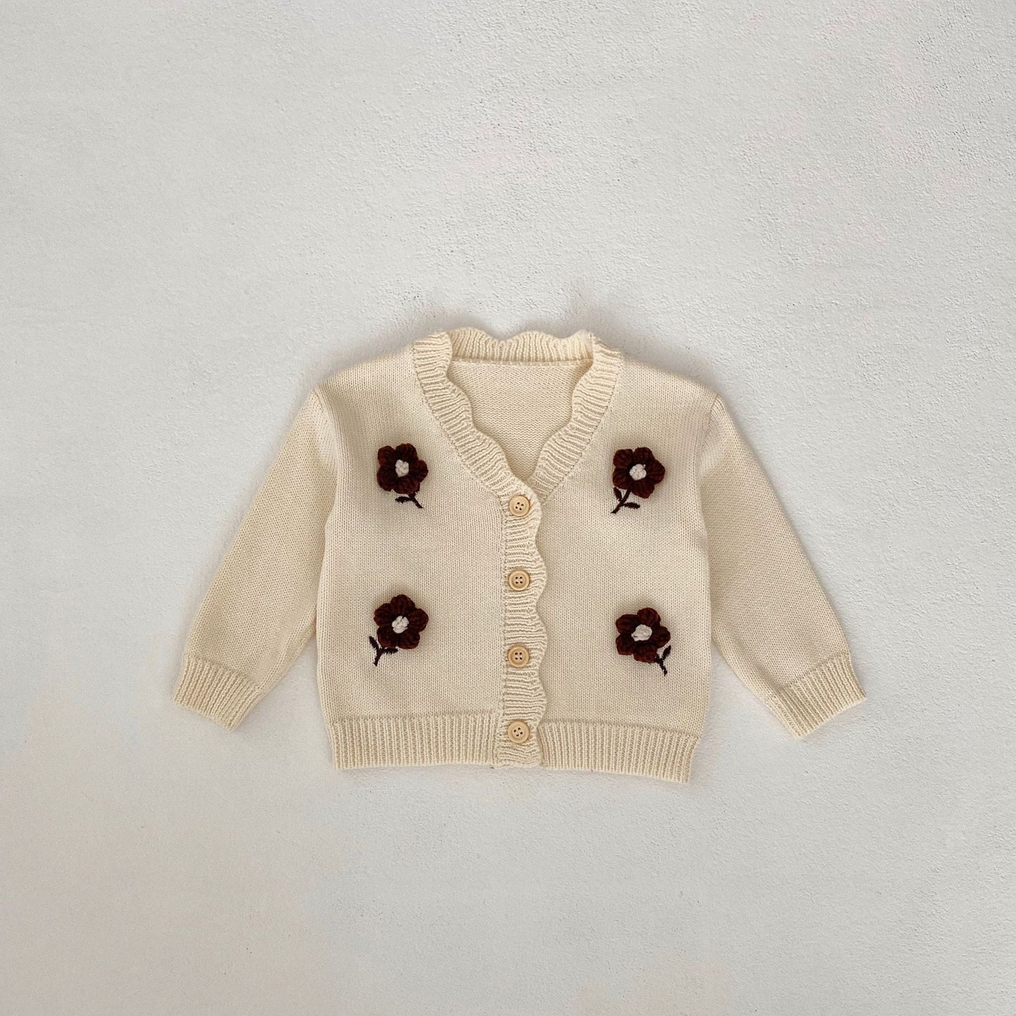 【BABY】フラワー刺繡可愛いカーディガンSK051302