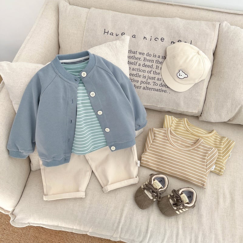 【BABY&KID】ラウンドネックボーダーシャツSK051308