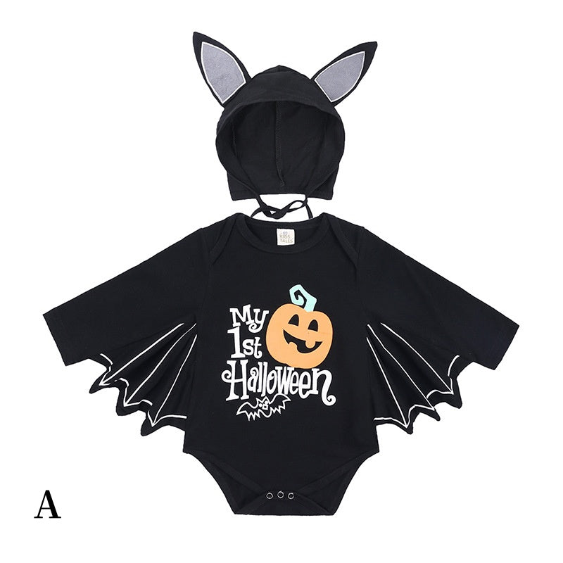 【BABY】パンプキンロゴハロウィンロンパースSK102009