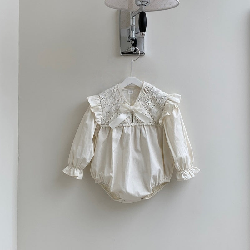 【BABY-予約限定】フリル蝶結びロンパースSK101213